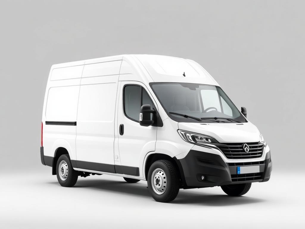 Witte bestelbus voor vrachtvervoer uit het wagenpark van Amstel Delta Services